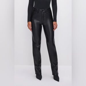 Good American Good Icon Faux Leather Pants Size 10